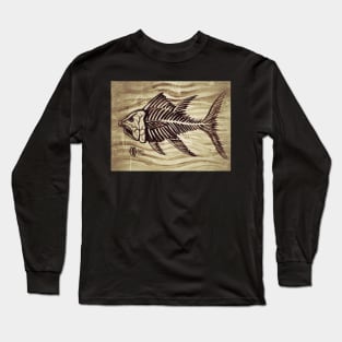 Fish Skeleton Long Sleeve T-Shirt